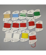 14 Rainbow Gallery Flair Tubular Ribbon Needlepoint Red White Yellow - $36.06 CAD
