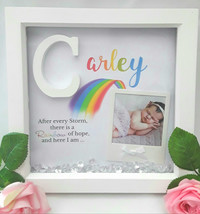 23cm Personalised Rainbow Baby Frame,nursery decor,baby keepsake frame,n... - £18.88 GBP