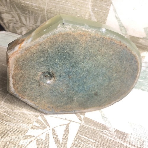 Green Onyx Marble Bronze Dog Desk Tray Trinket Dish Bowl Item image 7