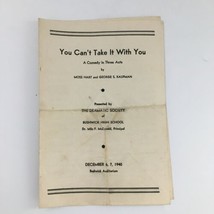 1940 Bushwick Auditorium &#39;You Can&#39;t Take It With You&#39; Moss Heart, George... - £37.35 GBP