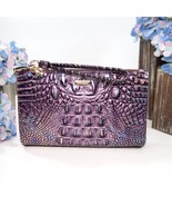 Brahmin Passion Purple Iridescent Melbourne Leather Daisy Clutch Wristle... - $2,608.06 MXN