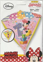 Disney Minnie Mouse Foil Balloon by UltraShape diamondz 15&quot; x 17&quot;  ~ ran... - £7.89 GBP