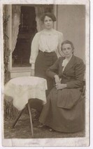 People Postcard RPPC Soldier Mother &amp; Daughter - $2.96