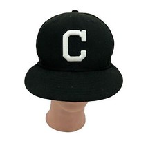 59fifty Cleveland Indians Baseball Cap Carter 6 7/8 fitted black hat New... - $24.75