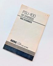 Paper Notes / Insert Only For The Korg &quot;Ny Synthesis&quot; 100 Sound PSU-100 Rom Card - £15.29 GBP