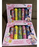 JoJo Siwa Jumbo Chalk Set with Holder 5 X2 Pieces for Fun and Colorful Sidewalk