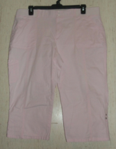 Excellent Womens Gloria Vanderbilt Pretty Light Pink Cargo Capri Pant Size 16W - £19.97 GBP