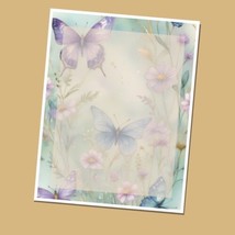 Butterflies #05 - Lined Stationery Paper (25 Sheets)  8.5 x 11 Premium P... - £9.40 GBP