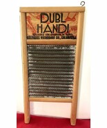 Antique Primitive Dubl Handi Washboard Co Columbus Ohio Wash Board 18&quot; X... - €14,49 EUR