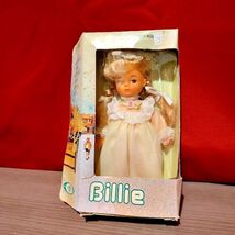 Vtg 6.5 In Playmates Billie Doll Blonde Yellow Nightgown Cap 1970s Damag... - $9.89
