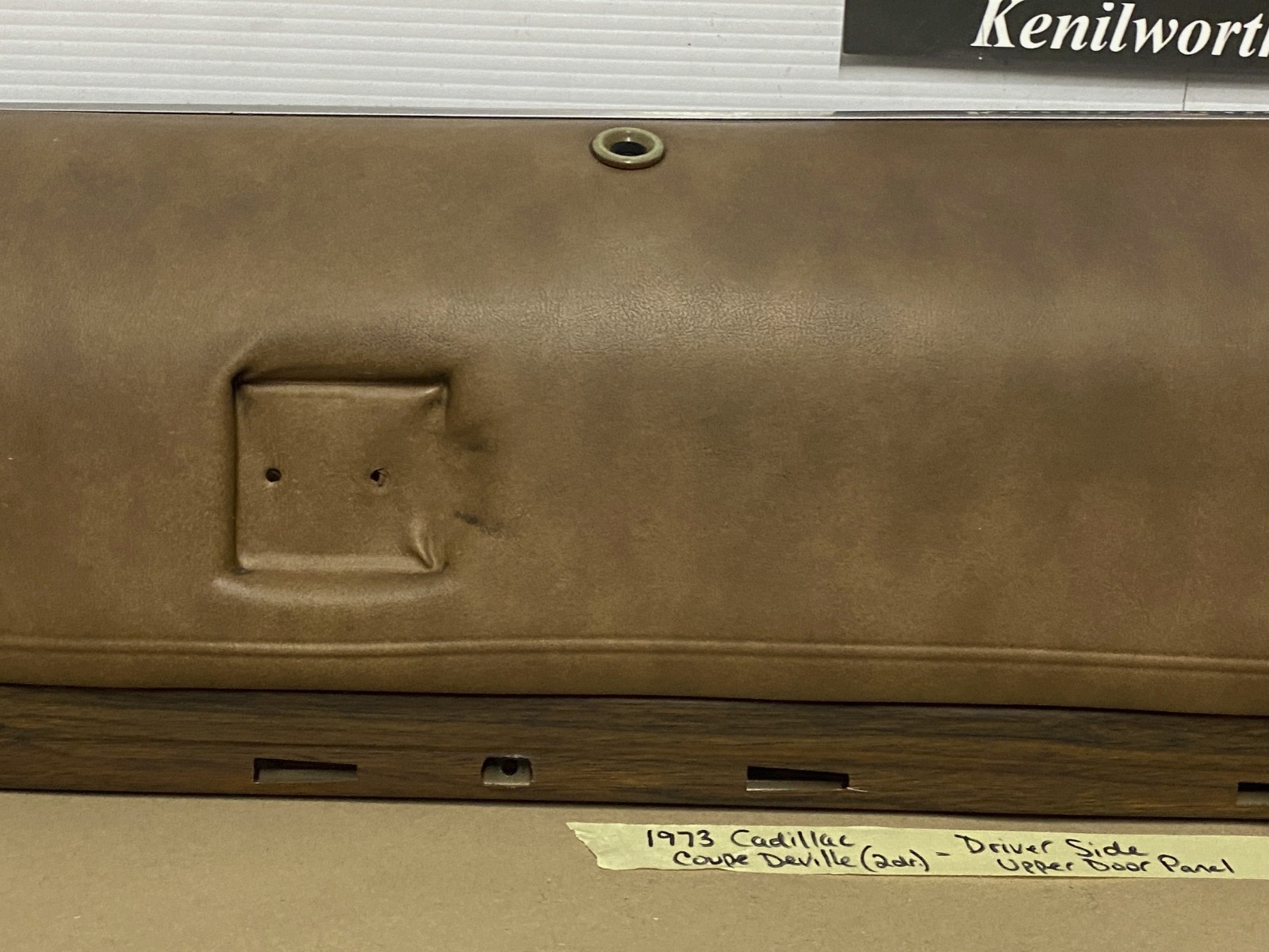 OEM 73 Cadillac Coupe Deville LEFT DRIVER SIDE FRONT UPPER DOOR PANEL - BROWN Item image 9