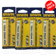 Irwin General Purpose High Speed Steel 13/64&quot;  Drill Bit #60513 Pack of 4 - £14.00 GBP