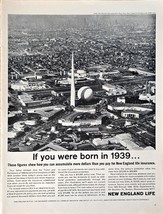 1964 Print Ad - New England Life Insurance - City - Town-More Money - $207.34 MXN