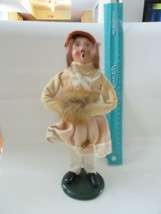 1989 byers choice Victorian young girl Brown muff Christmas   2#20 - £51.16 GBP
