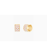 Kate Spade Yellow Gold Heritage Spade Huggies Earrings Lips Cream Kisses - $67.67 CAD