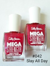 2pc Sally Hansen Mega Strength Nail Color ~ &quot;SLAY ALL DAY&quot; ~ (#042) ~ NEW!!! - £8.30 GBP