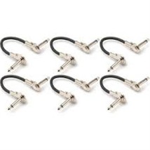 Hosa IRG-600.5 Low-profile Right-angle to Same Patch Cables, 6”, 6pc - £26.37 GBP