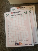 NEW LOT of 3 Vintage 1990&#39;s Target FedEx Holiday Gift List Note Pad Ship... - $28.49