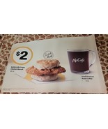 McDonalds Magnetic Banner Buttermilk Crispy Chicken Biscuit McCafe Sign ... - €21,43 EUR