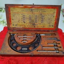 Vintage Starrett  No. 224F 0”-4&quot; Micrometer Set Complete - $69.98