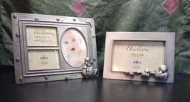 2 new heirloom silver colored duck baby picture frames  - $16.83