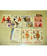 Lot of 7 Vintage Simplicity Crafts Fabric Cut Outs Toddler Kids Costumes... - $10.19