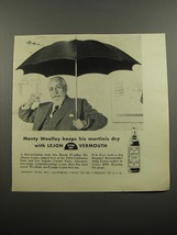 1955 Lejon Vermouth Ad - Monty Woolley keeps his martinis dry with Lejon - £14.55 GBP