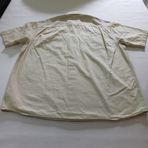 Wrangler Premium Quality Men's Short Sleeve Cotton Yellow Button Up Shirt Size L image 2