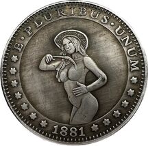 Medalla de fantasía del dólar americano 1881 con diseño artístico - $18.66 CAD