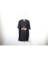Vintage 90s Fila Mens 2XL XXL Thrashed Spell Out Basketball T-Shirt Blac... - $869.88 MXN