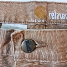 Carhartt Relaxed Fit Straight Leg Men's Khaki Cotton Jeans Size 38×32 image 5