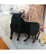 Black Bull Shaped Magnet 1.5&quot; Collectible NOVELTY - £7.79 GBP