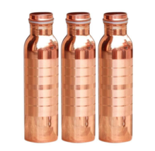 100% Pure Copper Water Bottle Silver Touch Home Yoga Health Benefits 1000 ML - £10.13 GBP+