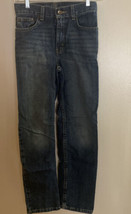 Roebuck &amp; Co Girls Jeans Size 12 S Slim Waist 25” Blue Straight Leg - $6.41