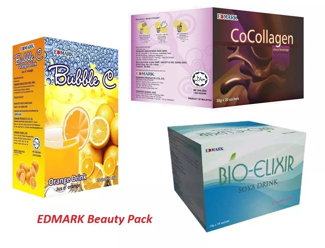 EDMARK Beauty Pack - 1x Bio Elixir, 1x Cocollagen and 1x Bubble Vitamin C DHL - $159.00
