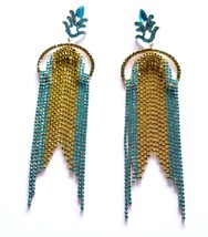 Long Chandelier Earrings, Rhinestone Drop Earrings, Dangle Austrian Crystal Jewe - £36.68 GBP