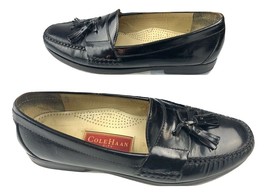 Cole Haan City Shoes Mens 10 B Loafers Tasseled Black Leather Pinch 3506 - £16.53 GBP