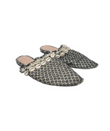 Zara Trafaluc Slip On Flat Womens 40 Pointed Toe Seashell Fringe Sandal ... - £22.73 GBP