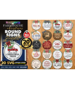 20 Christmas Round SVG Signs Vol 2 Bundle - $34.19 CAD
