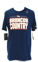 Nike NFL Denver Broncos Blue Broncos Country Crew Neck Tee T-Shirt Men&#39;s NWT - £39.32 GBP