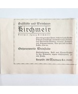 1940 Kirchmeir Restaurant Wine House Advertisement Murnau Germany Import... - $371.04 MXN