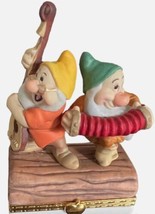 Disney Snow White Doc and Bashful Bradford Exchange Trinket Box C.O.A NEW - £30.58 GBP