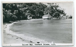 Golden Bay Stewart Island New Zealand 1950s Real Photo postcard - $6.88