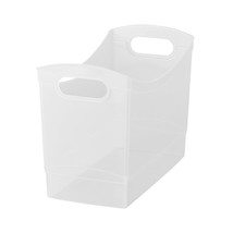 Narrow Plastic Utility Storage Organizer Bin, Clear - £14.62 GBP