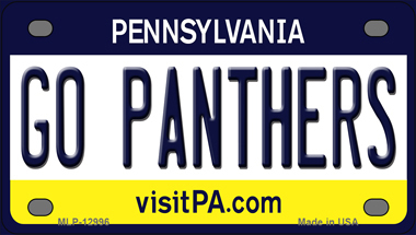 Primary image for Go Panthers Pennsylvania Novelty Mini Metal License Plate Tag