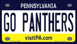Go Panthers Pennsylvania Novelty Mini Metal License Plate Tag - £11.78 GBP