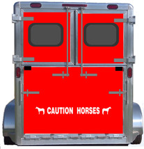 Caution Horses Reflective Decal Stickers fits American Quarter Horse Trailer WS - £22.75 GBP