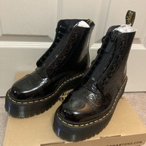 Dr. Martens Women&#39;s Size 8 US Sinclair Black Lamper Leopard Emboss ZIPPER Boots - $91.82