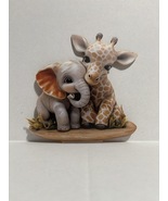 Baby Elephant and Giraffe With Plastic Stand - $16.00