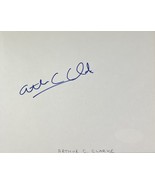 ARTHUR C CLARKE Autograph Signed 4 x 5 ALBUM PAGE 1970s A Space Odyssey ... - $225.00